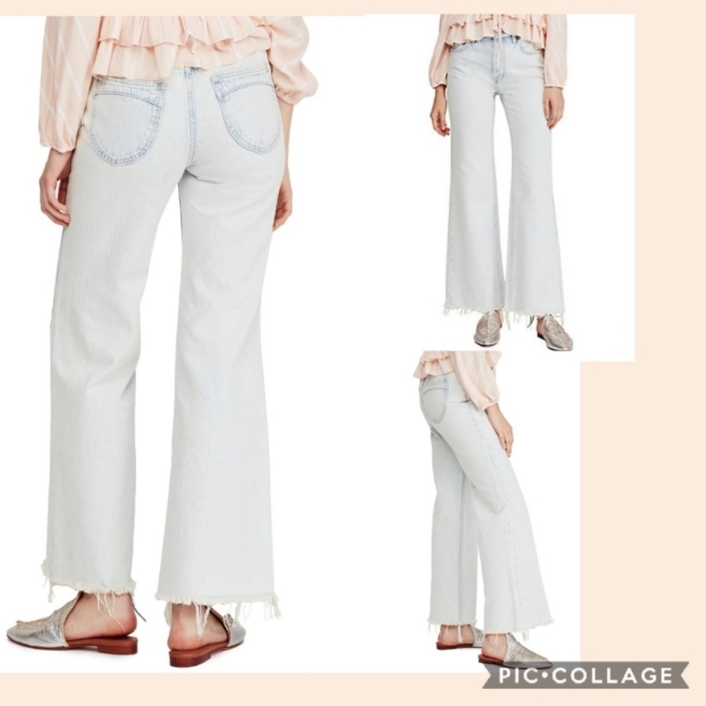NWT Free People light washed flare jeans